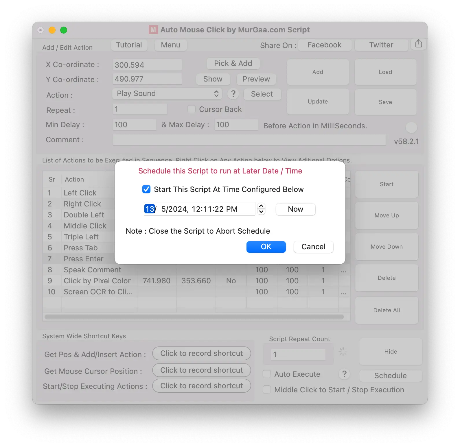 Schedule Script Execution at Later Date and Time